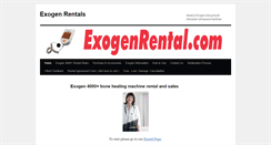 Desktop Screenshot of exogenrental.com